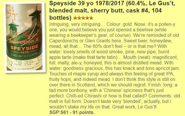 Le Gus't Speyside - 39YO, 1978/2017, #4, 60.4% - Whisky, 3