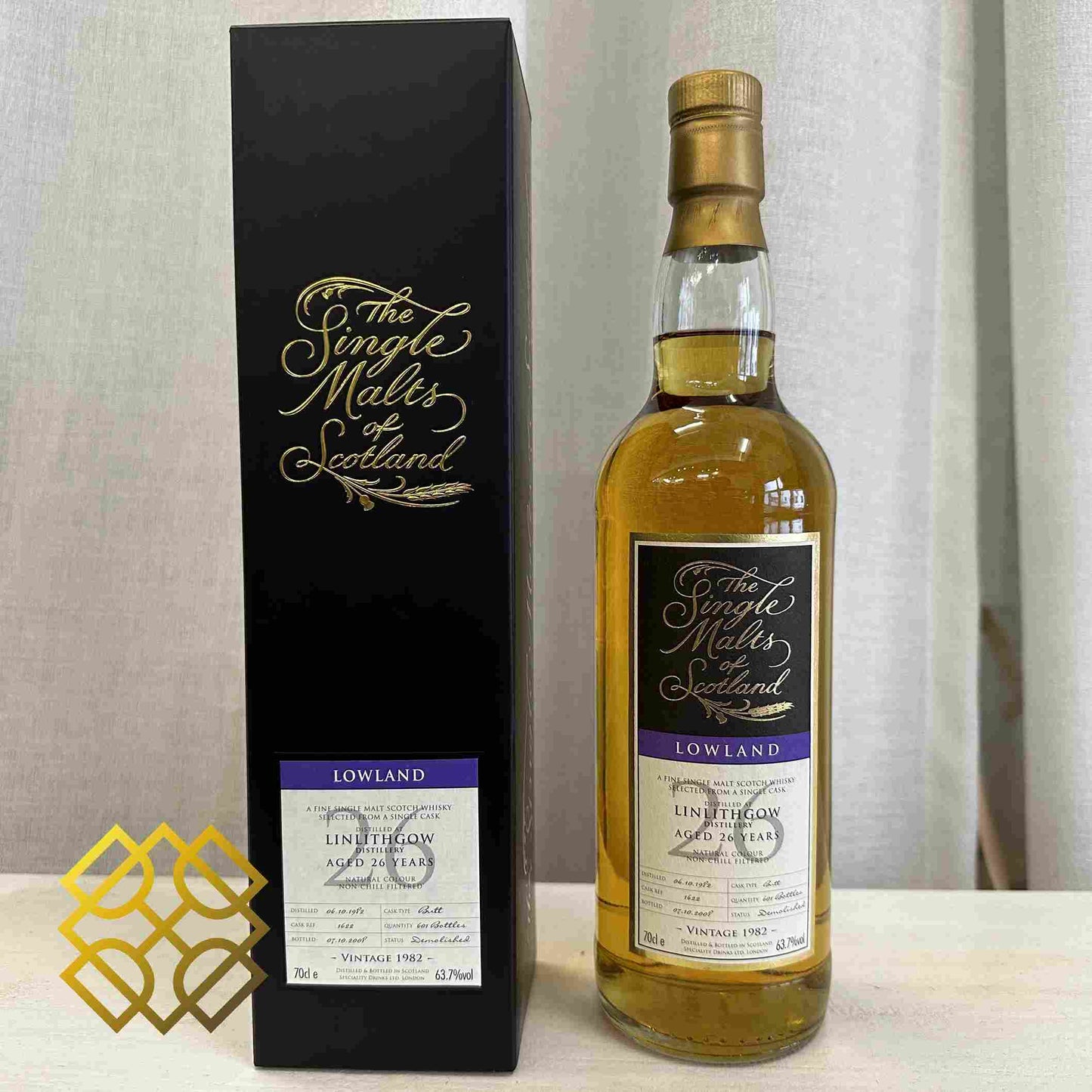 SMOS Linlithgow - 26YO, 1982/2008, #1622, 63.7% - Whisky, 2