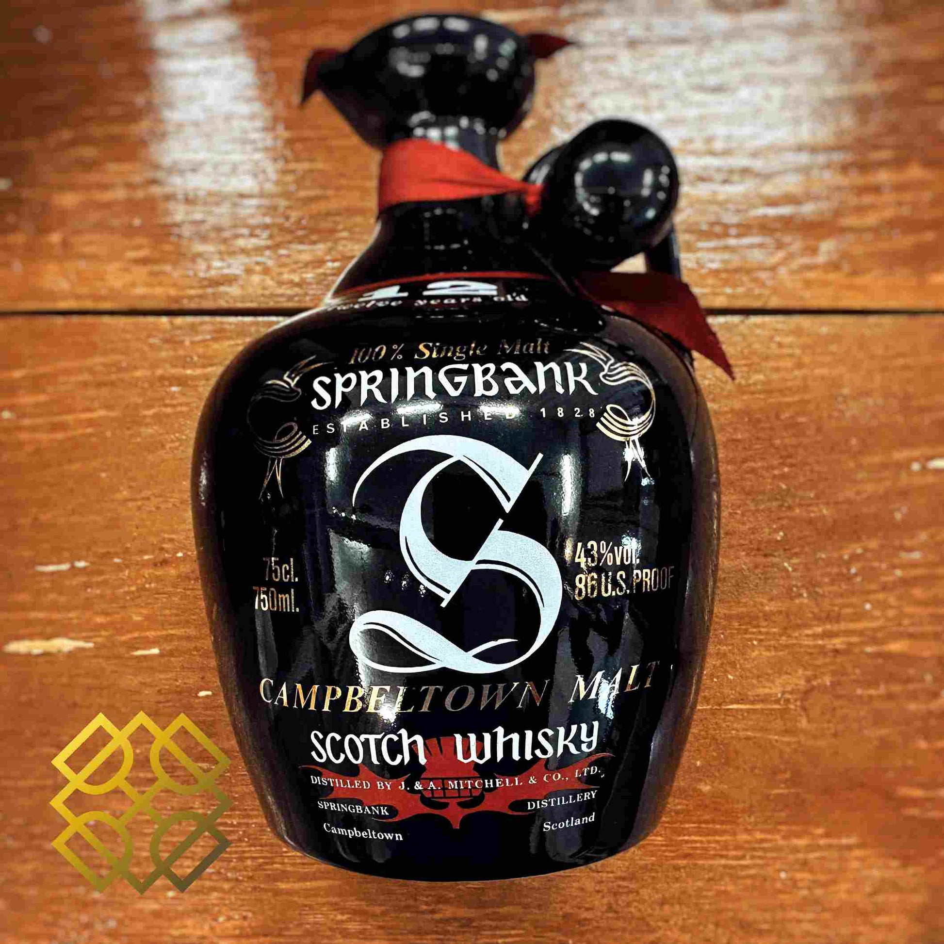 Springbank-12YO,Ceramic Jug - black,86 U.S.PROOF,43%-Whisky