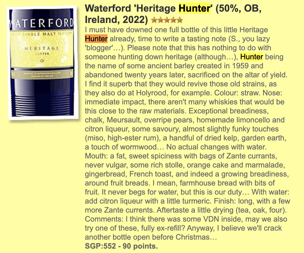 Waterford - Heritage Hunter 1.1, 50% - Waterford Whisky, 2