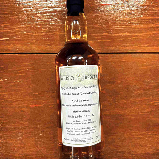 Whiskybroker Braes of Glenlivet - 33YO, #999, 53.5%-Whisky