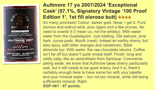 SV Aultmore - 17YO, 2007/2024, 57.1% - Aultmore Whisky, whiskyfun