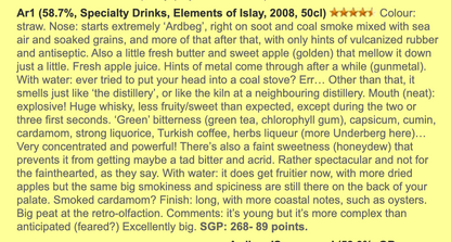 Elements of Islay Ardbeg Type : Single Malt Whisky Bottled : 2008 whiskyfun
