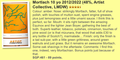 LMDW Mortlach - 10YO, 2012/2022, Artist, 48% - Whisky, whiskyfun