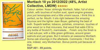 LMDW Mortlach - 10YO, 2012/2022, Artist, 48% - Whisky, whiskyfun