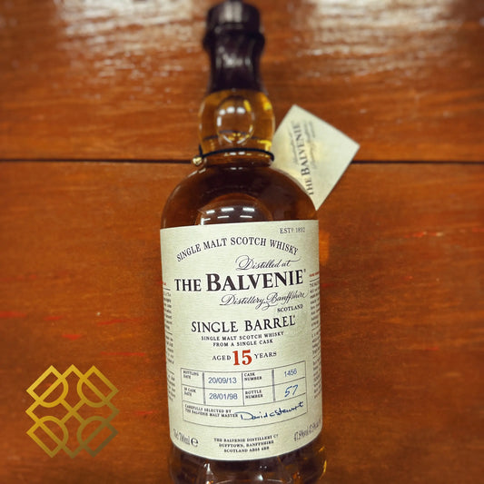Balvenie - 15YO, 1998/2013, Single Barrel #1456, 47.8% (分現金/信用卡價) - Scotch Whisky