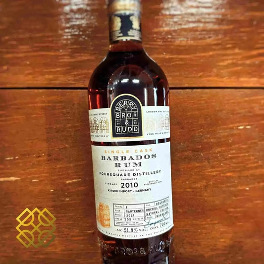 BBR Foursquare - 10YO, 2010/2021, Sauternes Finish, 51.9% - Rum