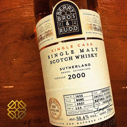 BBR Sutherland (Clynelish) - ~21YO, 2000/2021, 50.4% ) - Scotch Whisky - Scotland - Distillery_Clynelish -Berry Bros & Rudd, 2