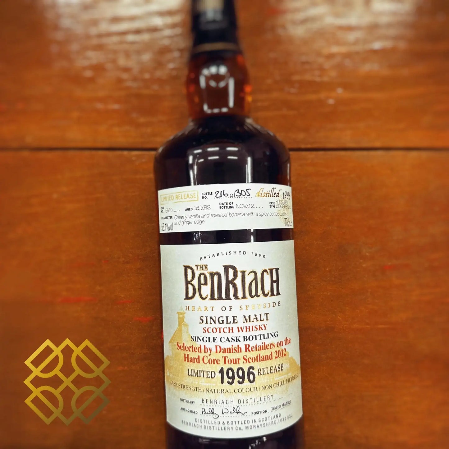 Benriach - 16YO, 1996/2012, #5610, 53.1% (WB90.89) (分現金/信用卡價) - Scotch Whisky