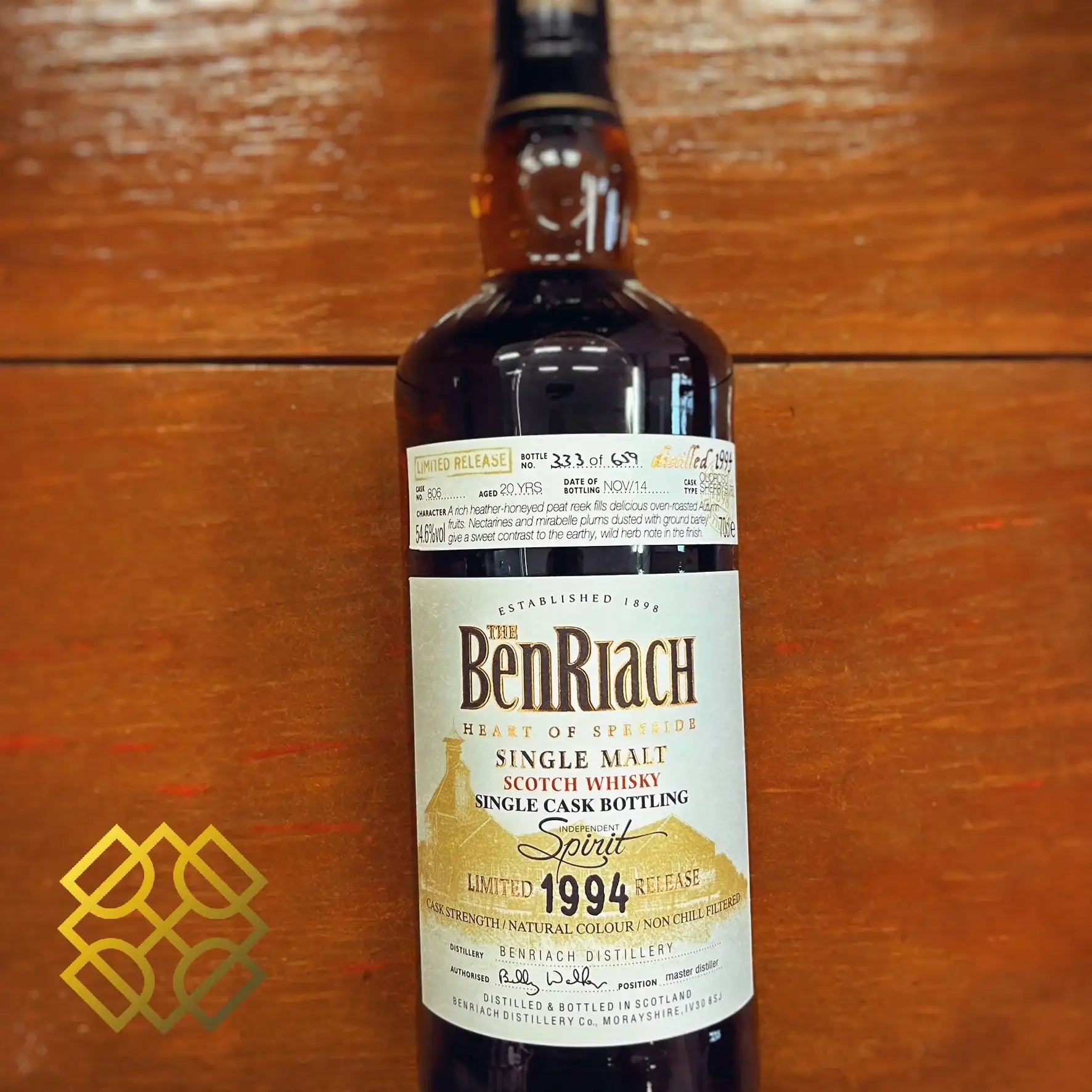 Benriach - 20YO, 1994/2014, #806, 54.6% (WF90) (分現金/信用卡價) - Scotch Whisky