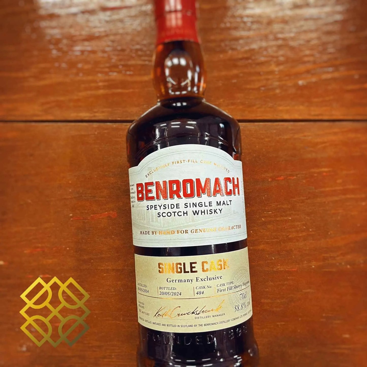 Benromach - 10YO, 2014/2024, #484, 1st Fill Sherry Hogshead, 58.8% (WB87) - Scotch Whisky