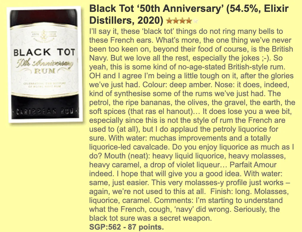 Black Tot - 50th Anniversary, 54.5% (WF87) - Rum