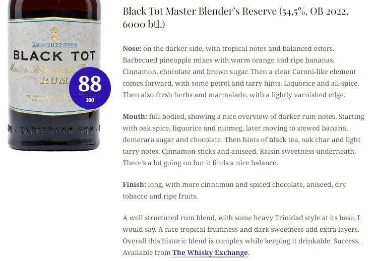 Black Tot - Master Blender's Reserve 2022, 54.5% (WN88) - Rum