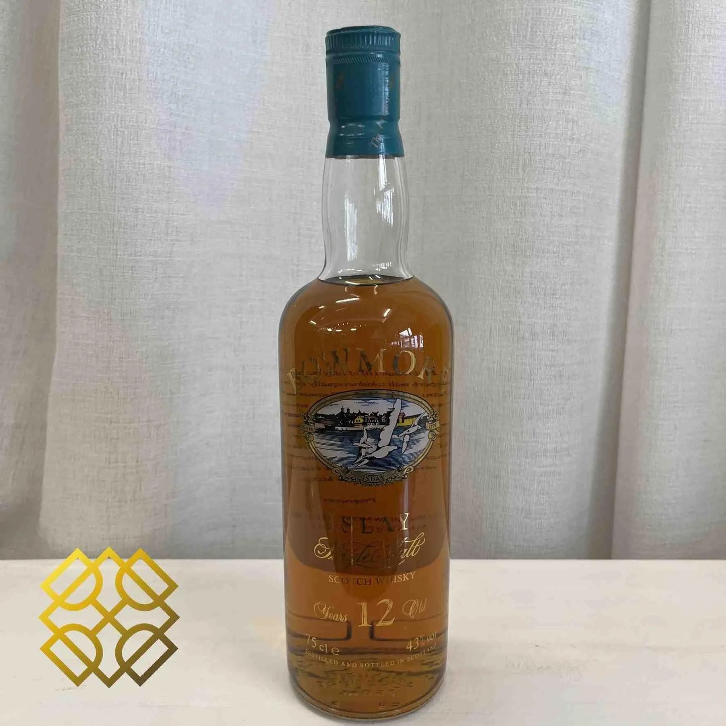 Bowmore - 12YO, Glass Printed Label Blue Cap, 43% - Scotch Whisky