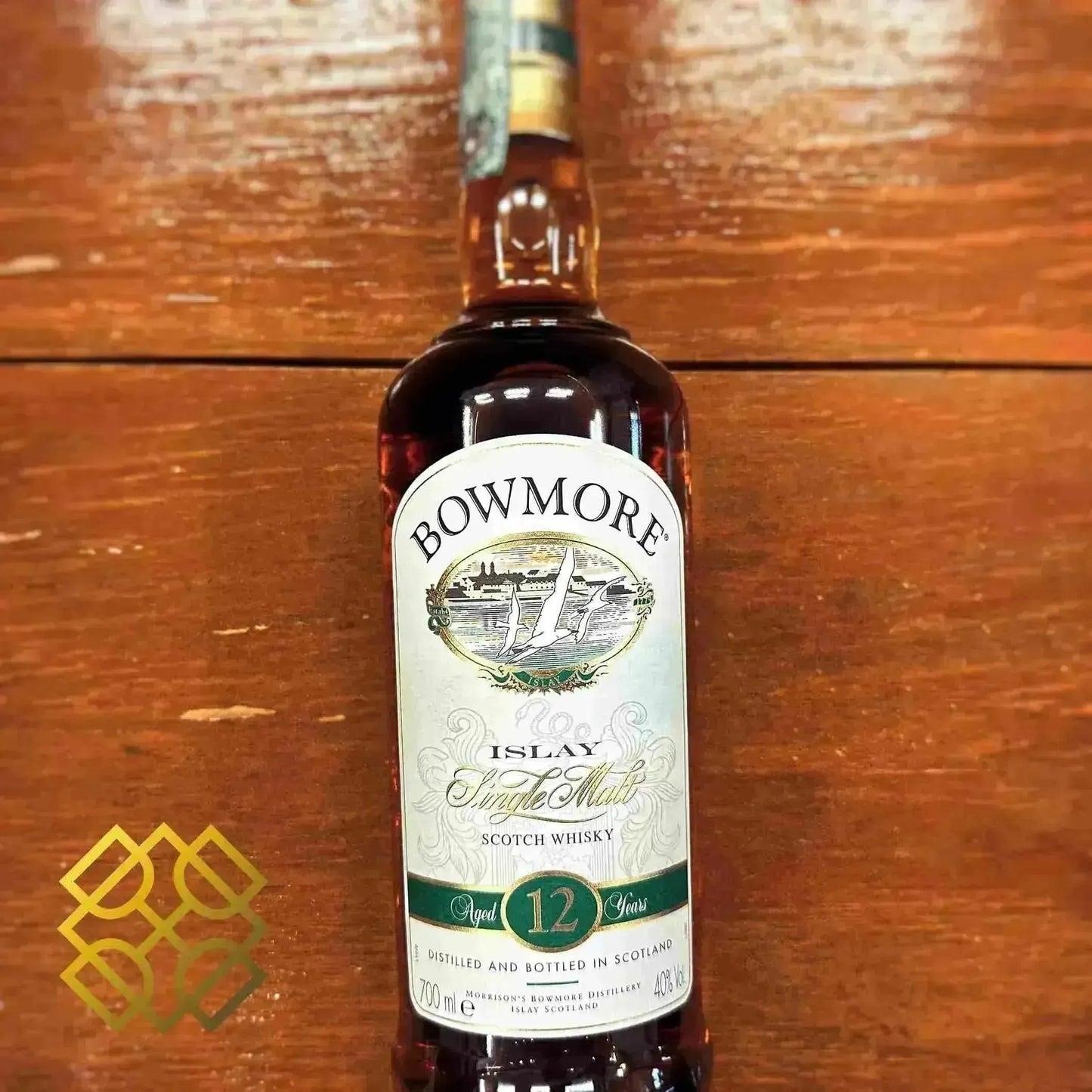 bowmore-12yo-seagulls-label-green-stripe-cap-40percent-scotch-whisky-82345 - Alcohol Please