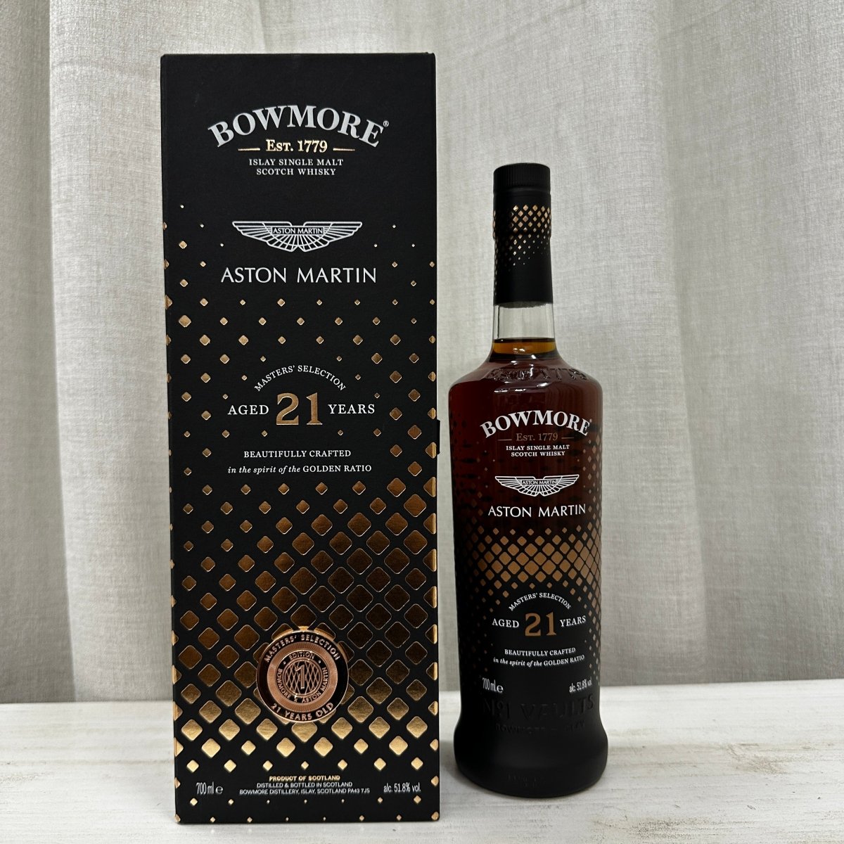 Bowmore 21YO, 2021, Aston Martin Masters' Selection - Edition 1, 51.8% (WB89.58) (分現金/信用卡價) - 蘇格蘭威士忌