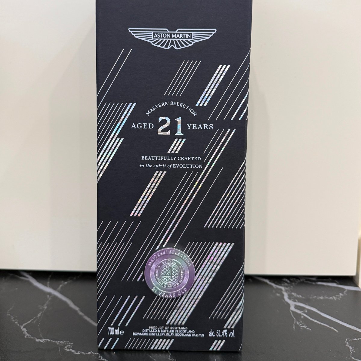 C10125 - Bowmore 21YO, Aston Martin, Masters' Selection - Edition 4, 51.4% (WB87.47) - 
