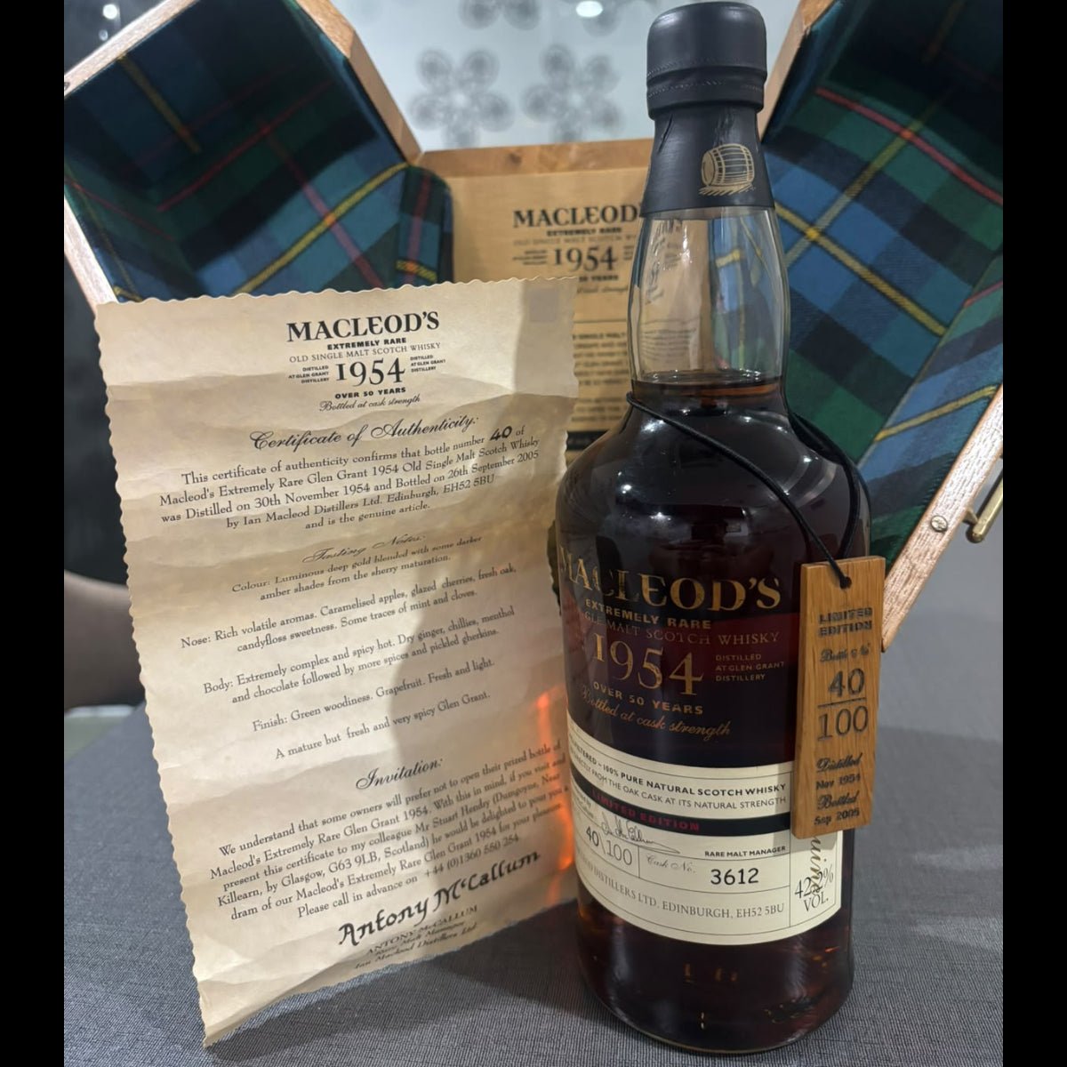 C10128 - Macleod's (Glen Grant) 50YO, 1954, #3612, 42.2% -