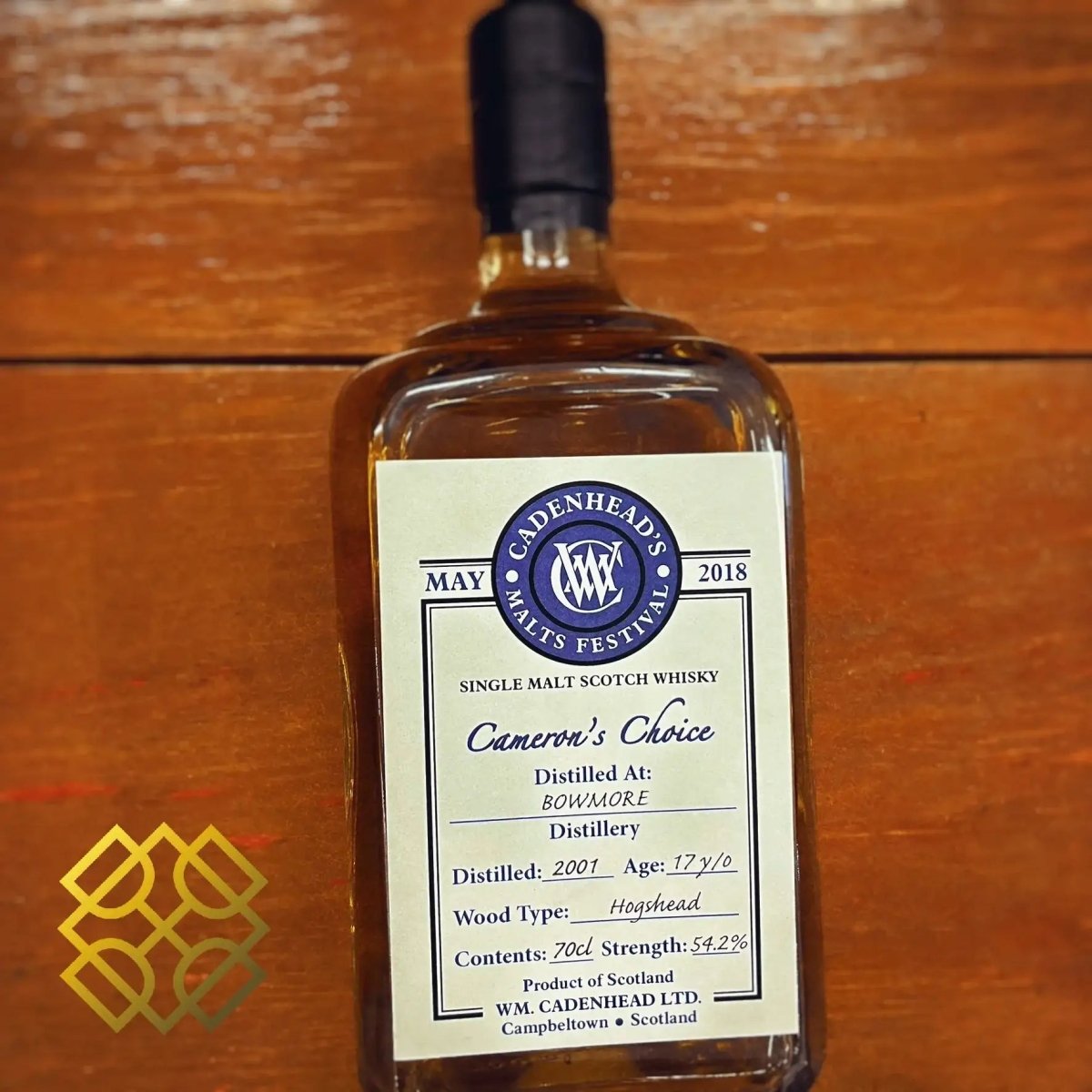 Cadenhead's Bowmore - 17YO, 2001/2018, Cameron's Choice, 54.2% (WF91) (分現金/信用卡價) - Scotch Whisky