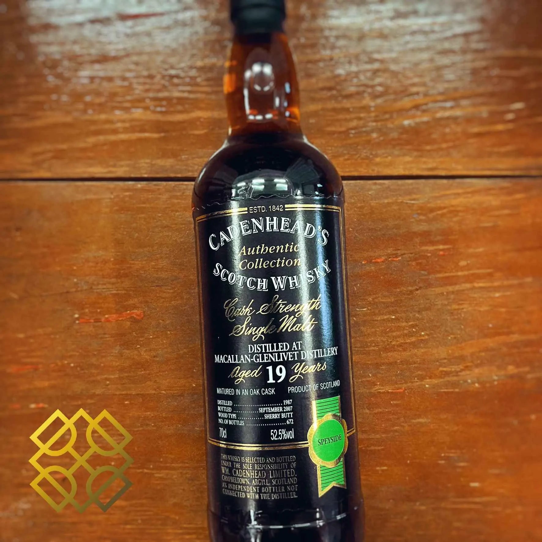 Cadenhead's Macallan - 19YO, 1987/2007, Sherry Butt, 52.5% (WB87.36) (分現金/信用卡價) - Scotch Whisky