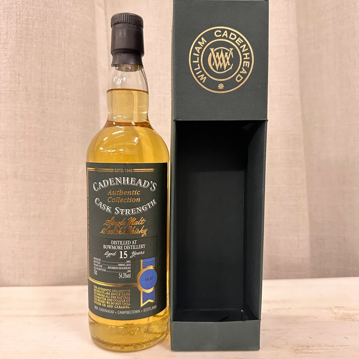 Cadenhead's Bowmore 15YO, 2002/2018, Authentic Collection, 54.3% (WF92) (分現金/信用卡價) - 蘇格蘭威士忌