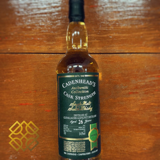 Cadenhead's Glenallachie 26YO, 1992/2019, 54.8% (WF90) (分現金/信用卡價) - 蘇格蘭威士忌