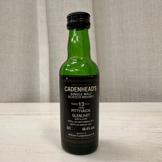Cadenhead's Pittyvaich 13YO, Dumpy Bottle, 58.4%, 50ml - 蘇格蘭威士忌
