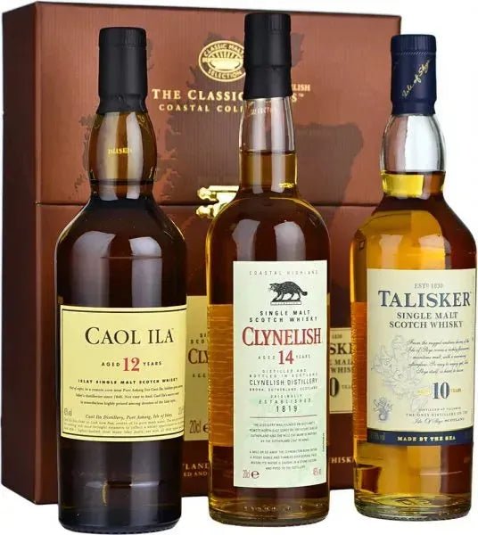 Classic Malts of Scotland Miniature Gift Set - Caol ila, Clynelish, Talisker - Scotch Whisky