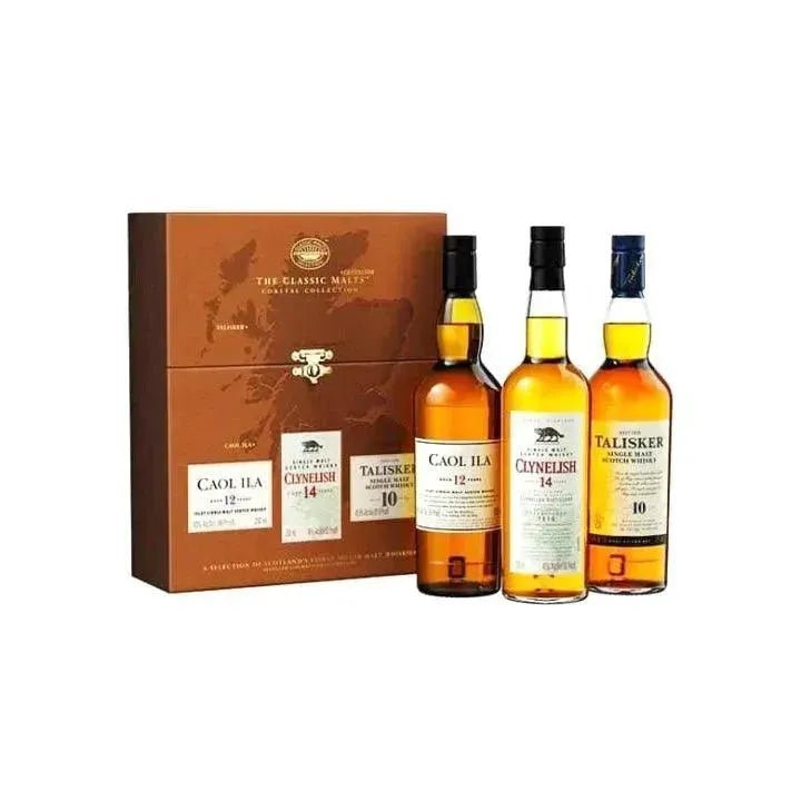 Classic Malts of Scotland Miniature Gift Set - Caol ila, Clynelish, Talisker - Scotch Whisky