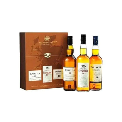 Classic Malts of Scotland Miniature Gift Set - Caol ila, Clynelish, Talisker - Scotch Whisky