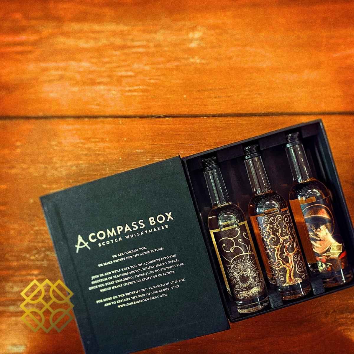 Compass box - Malt whisky collection mini-set (3 x 50ml)  The peat monster,The Spice Tree ,The Spaniard 50ml 威士忌, 3