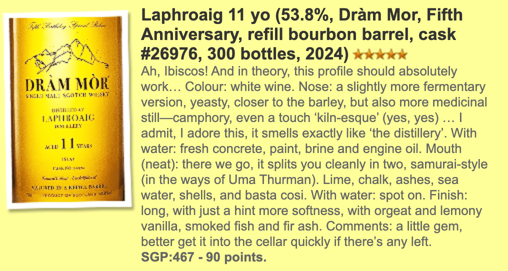 Dràm Mòr Laphroaig 11YO, 2013, 5th Birthday Special Release, 26976, 53.8% (WF90) (分現金/信用卡價) - 蘇格蘭威士忌
