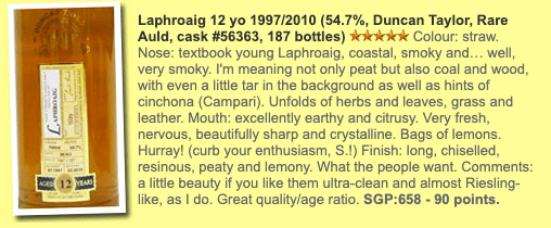 Duncan Taylor Laphroaig - 12YO, 1997/2010, Rare Auld, 56363, 54.7% (WF90) (分現金/信用卡價) - 蘇格蘭威士忌