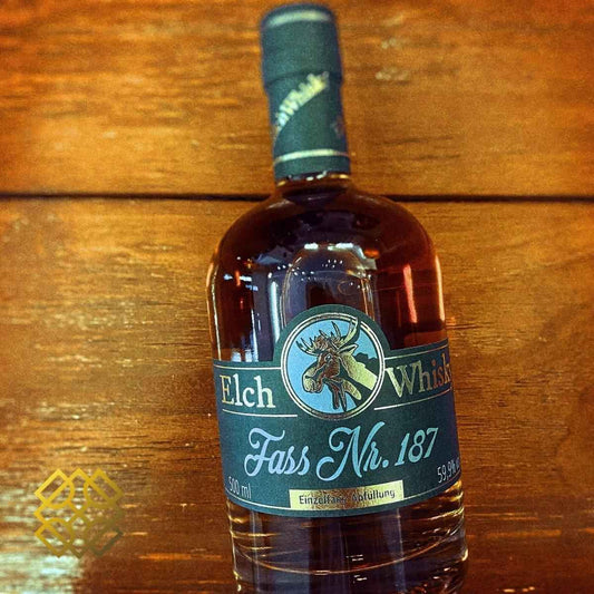 Elch - Fass No. 187,  Aprikosen Brandy Finish, 59.9%  Type : Single Malt Whisky 威士忌