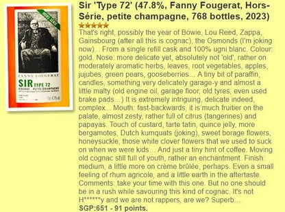 Fanny Fougerat - 50YO, SIR Type 72, 1972/2023, Petite Champagne, 47.8% (WF 91) - Cognac