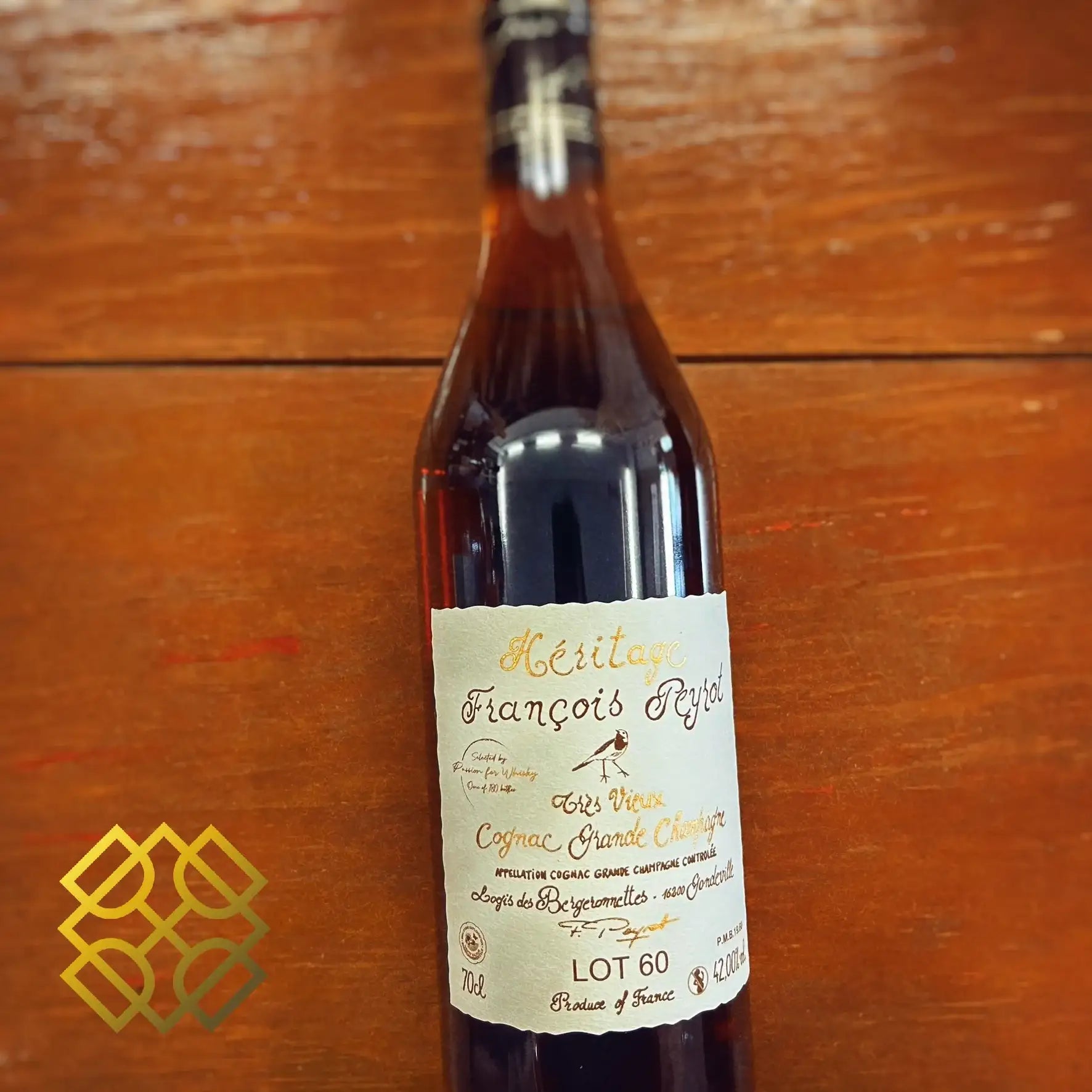 Francois Peyrot - Lot 60, Heritage, Hors d'Age, 42% (分現金/信用卡價) - Cognac