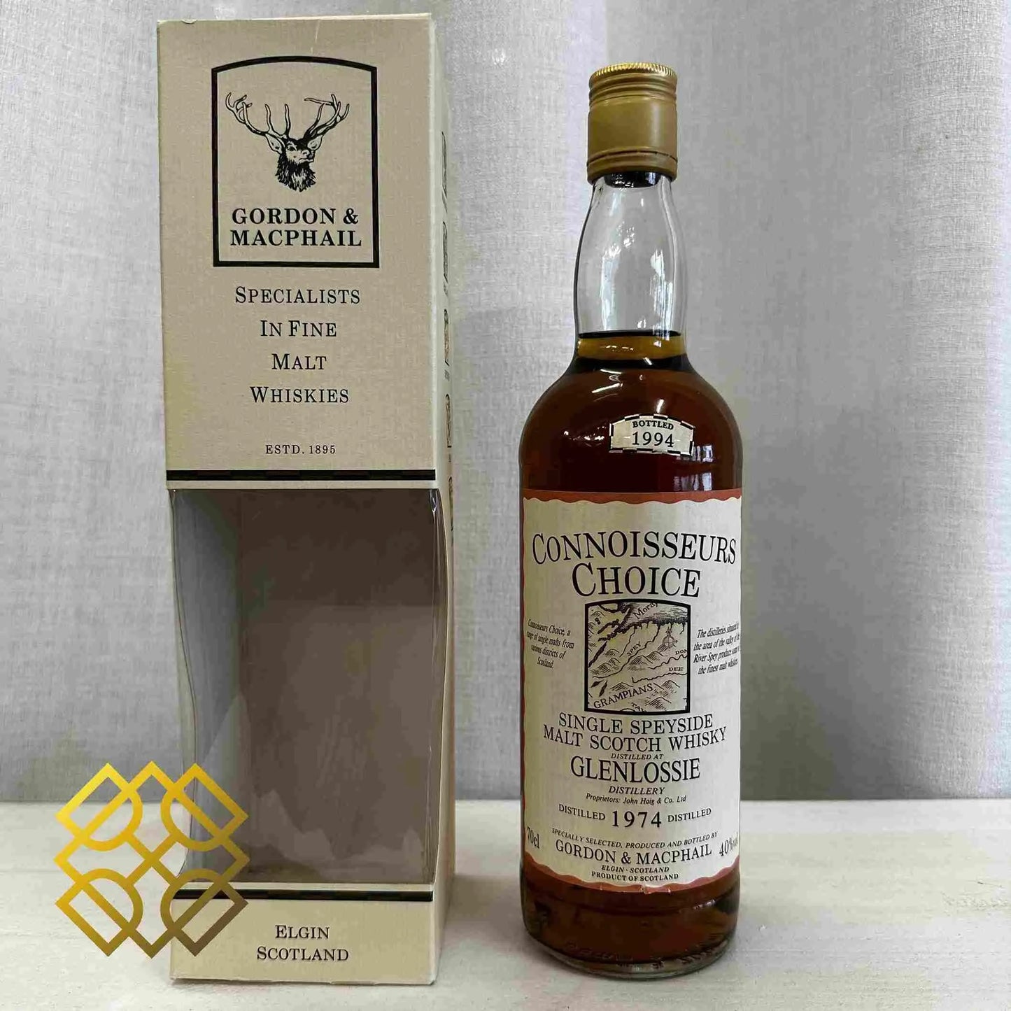 G&M Glenlossie - ~23YO, 1974/1997, Map Label, 40% - Scotch Whisky