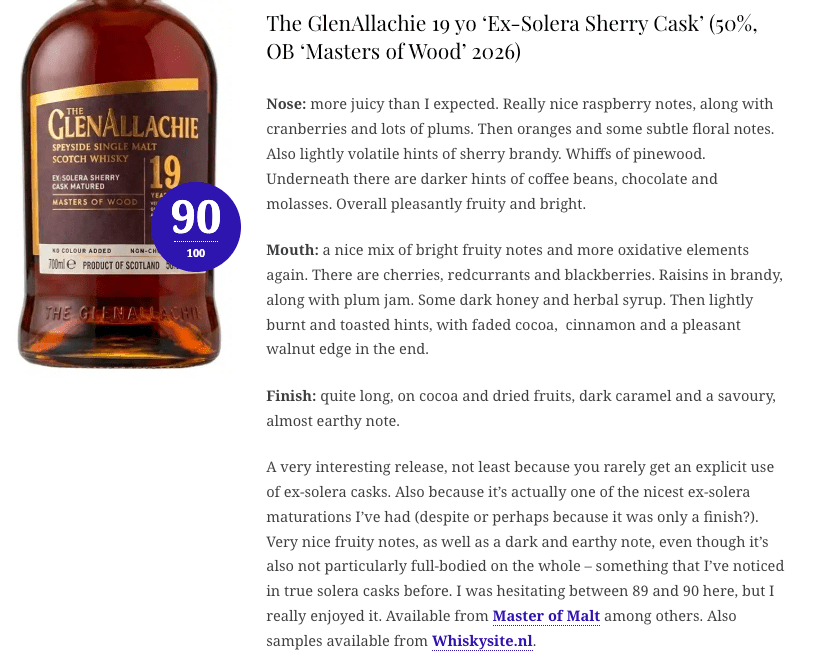 Glenallachie 19YO, 2026, Masters of Wood, 50% (WN90) (分現金/信用卡價) - 蘇格蘭威士忌