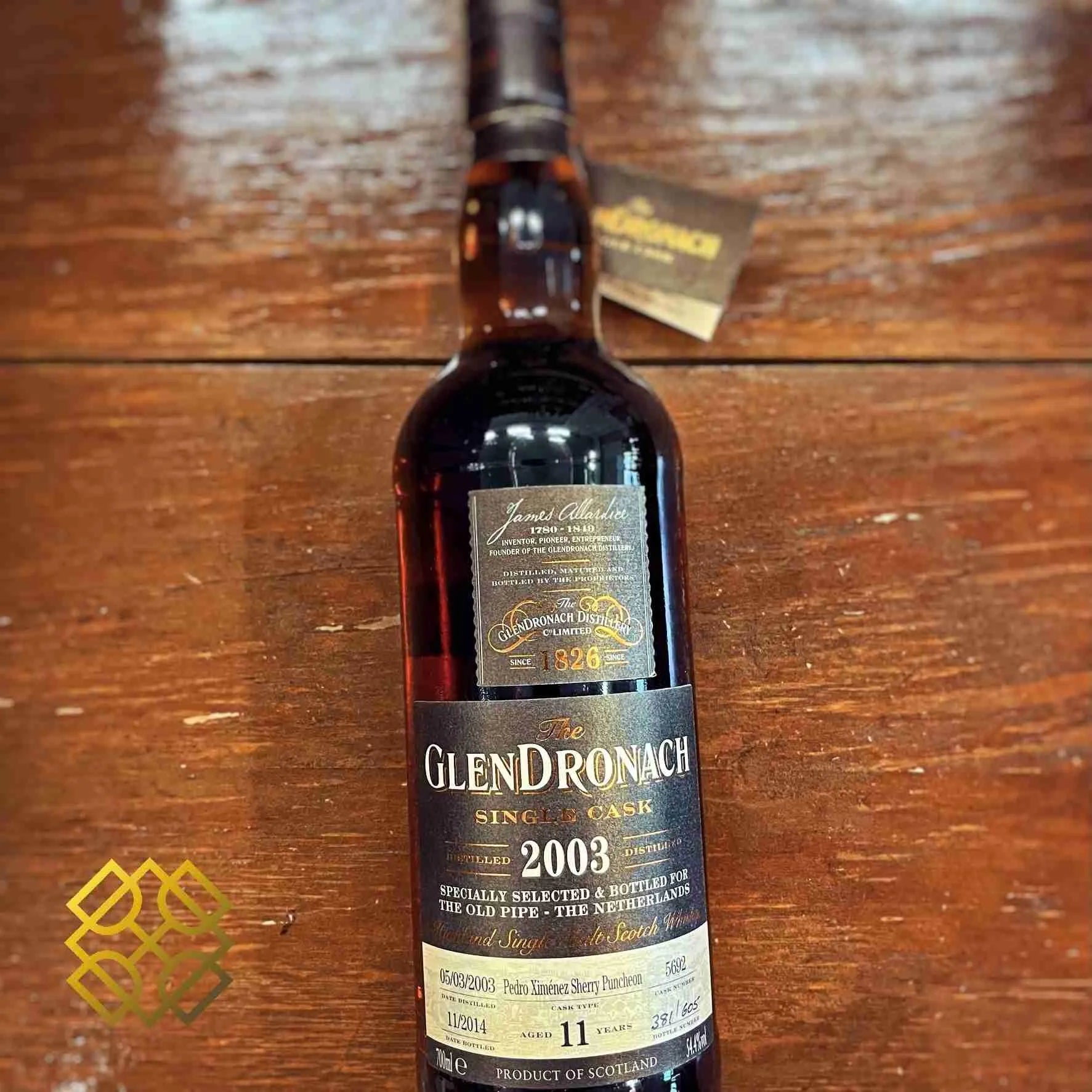 Glendronach - 11YO, 2003/2014, #5692 for The Old Pipe, 54.4% - Scotch Whisky