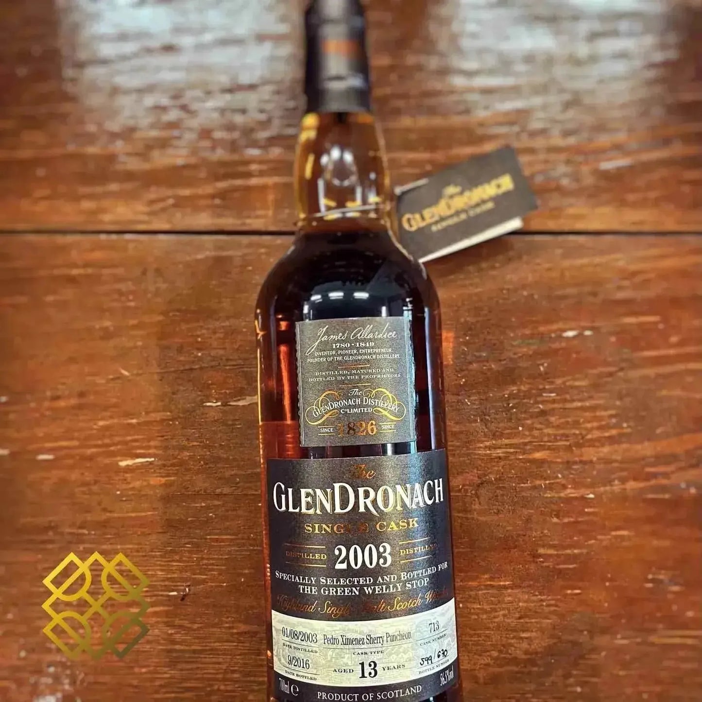 Glendronach - 13YO, 2003/2016, #713 For Green Welly Stop, 56.5% - Scotch Whisky