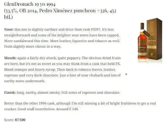 glendronach-19yo-19942014-326-batch-10-53-5percent-wn87-scotch-whisky-30910 - Alcohol Please