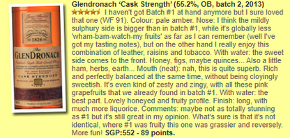 Glendronach - 2013, Cask Strength Batch No.2, 55.2% (WF89) (分現金/信用卡價) - Scotch Whisky