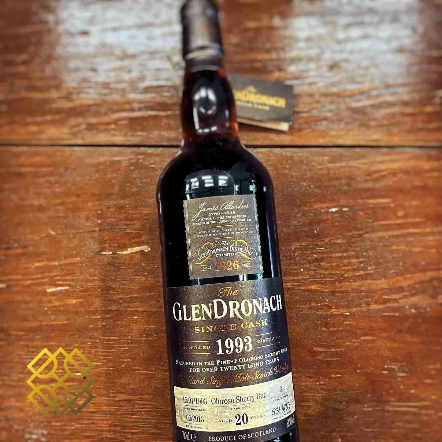 Glendronach - 20YO, 1993.1.15 /2013, #3, Batch 8, 52.9% (WF92) - Scotch Whisky