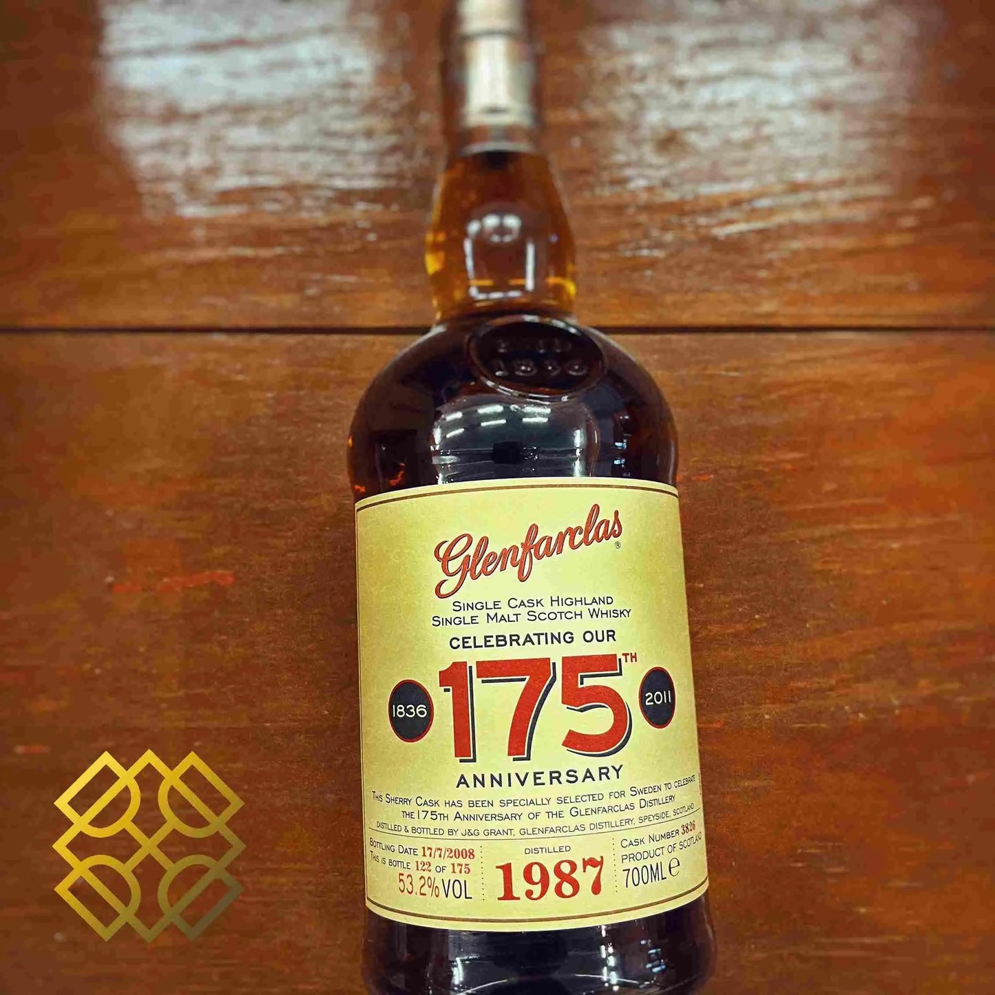 Glenfarclas - ~21YO, 1987/2008, 175th Anniversary, #3826, 53.2% (分現金/信用卡價) - Scotch Whisky