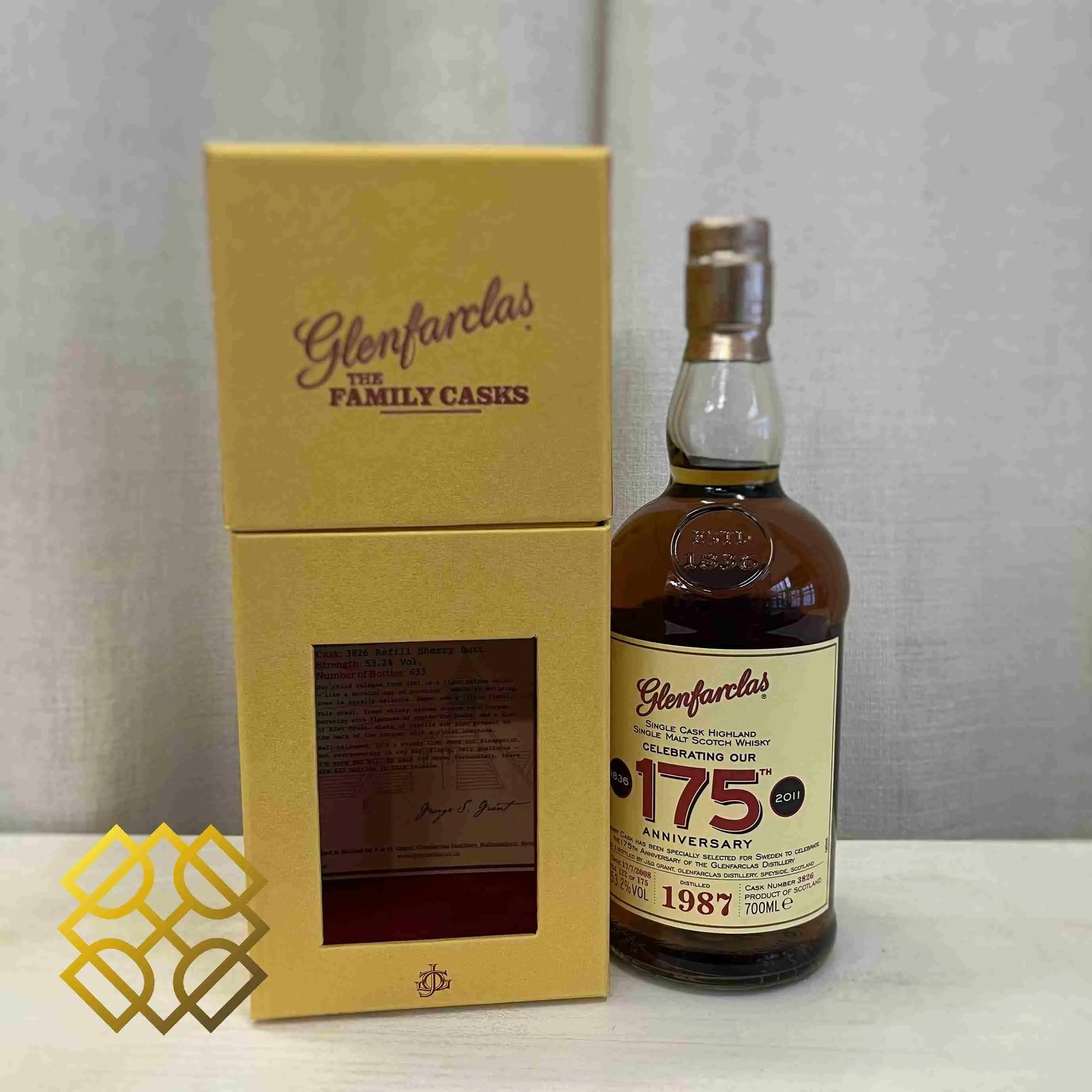 Glenfarclas - ~21YO, 1987/2008, 175th Anniversary, #3826, 53.2% (分現金/信用卡價) - Scotch Whisky