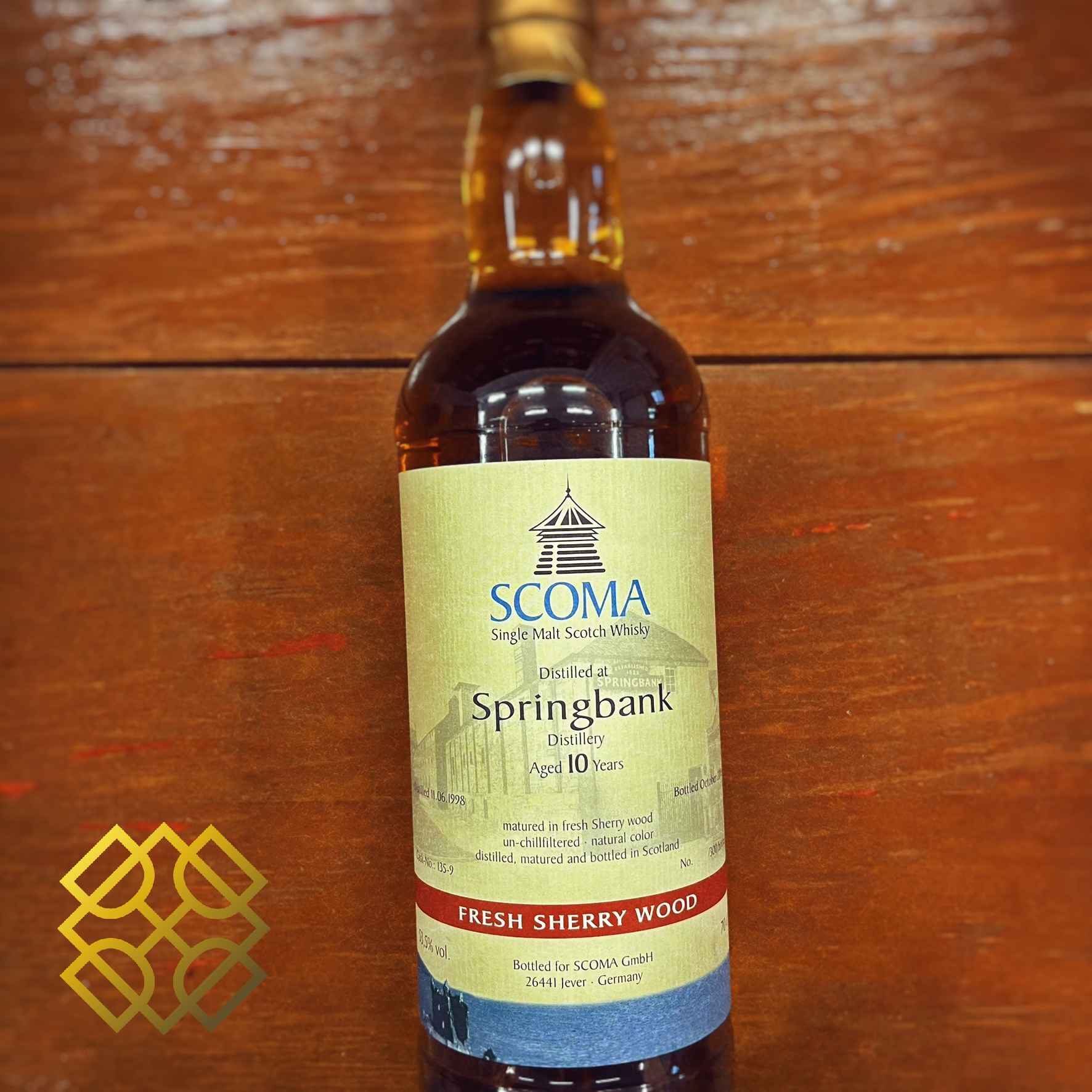 Glenscoma Springbank - 10YO, 1998/2008, #135-9, Fresh Sherry Wood, 53.5% (WB87.46) (分現金/信用卡價) - Scotch Whisky