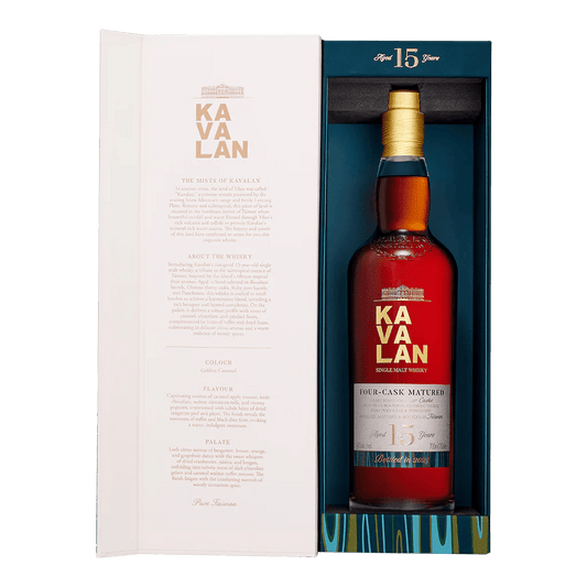 Kavalan (噶瑪蘭) 15 Years Old, 2025, Four - Cask Matured, 43% - 台灣威士忌