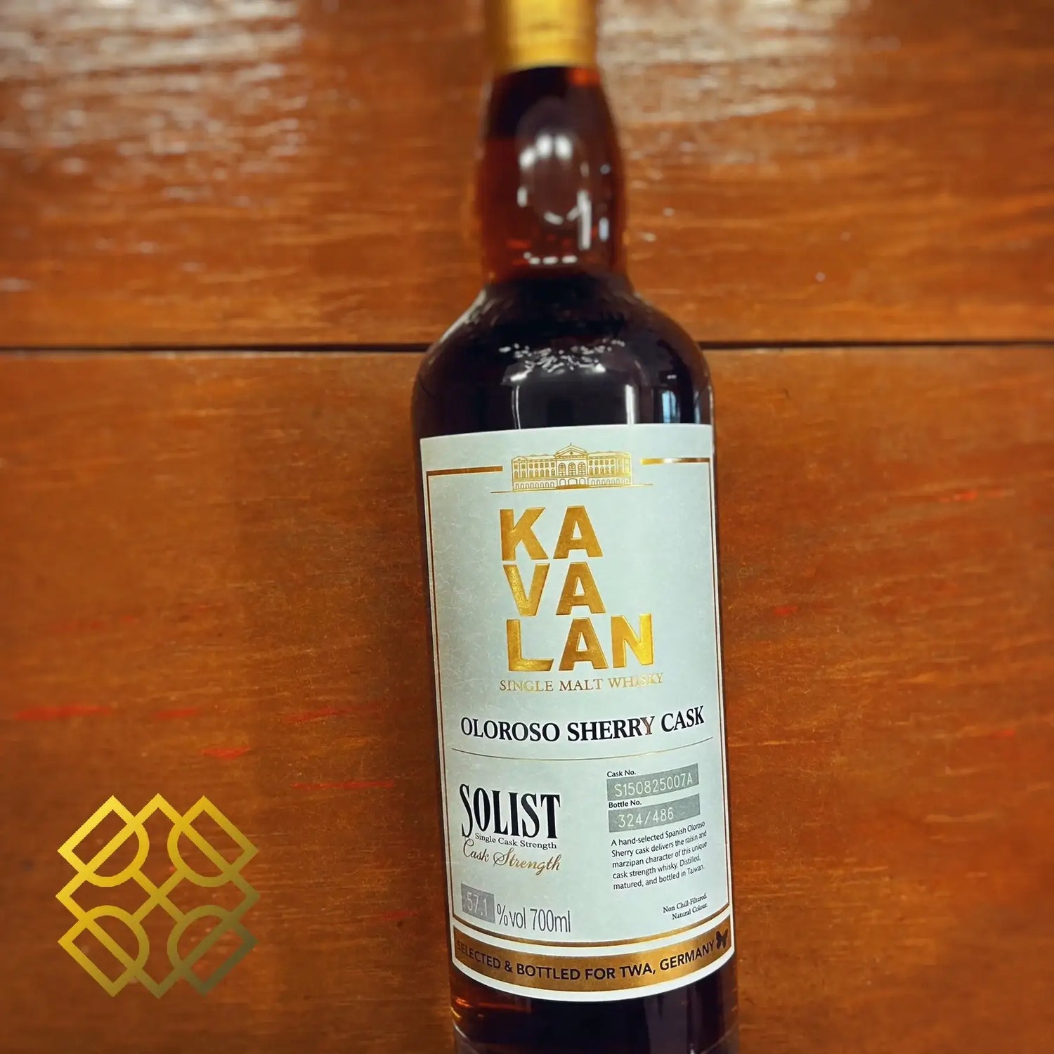 Kavalan Sherry Solist - ~8YO, 2015/2023, #S150825007A for TWA, Oloroso Sherry Cask, 57.1% (WB87.56) - Taiwanese Whisky