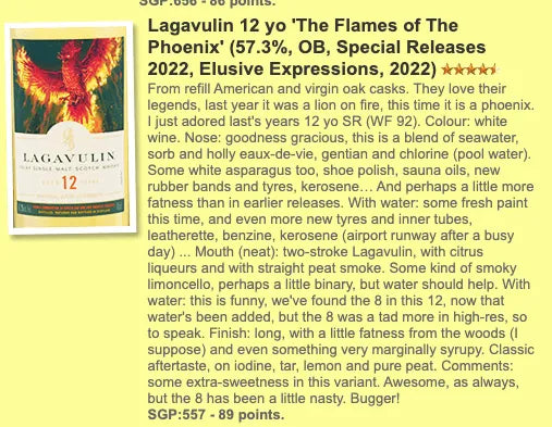 Lagavulin - 12YO, 2022 Special Release, 57.3% (WF89) - Scotch Whisky