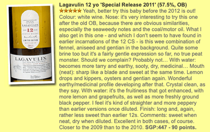 Lagavulin 12YO, Diageo Special Releases 2011, 57.5% (WF90) (分現金/信用卡價) - 蘇格蘭威士忌